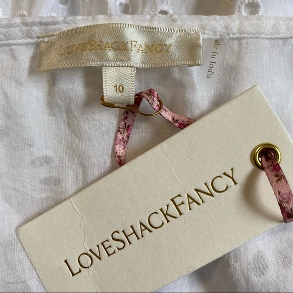 LoveShackFancy Antonella White Eyelet Dress NWT - Picture 13 of 16